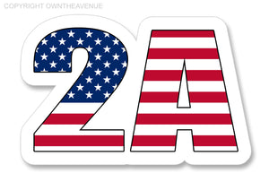 2nd Amendment 2A USA American Flag Truck Car Bumper Window Sticker Decal 3.25"