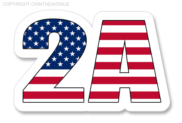 2nd Amendment 2A USA American Flag Truck Car Bumper Window Sticker Decal 3.25