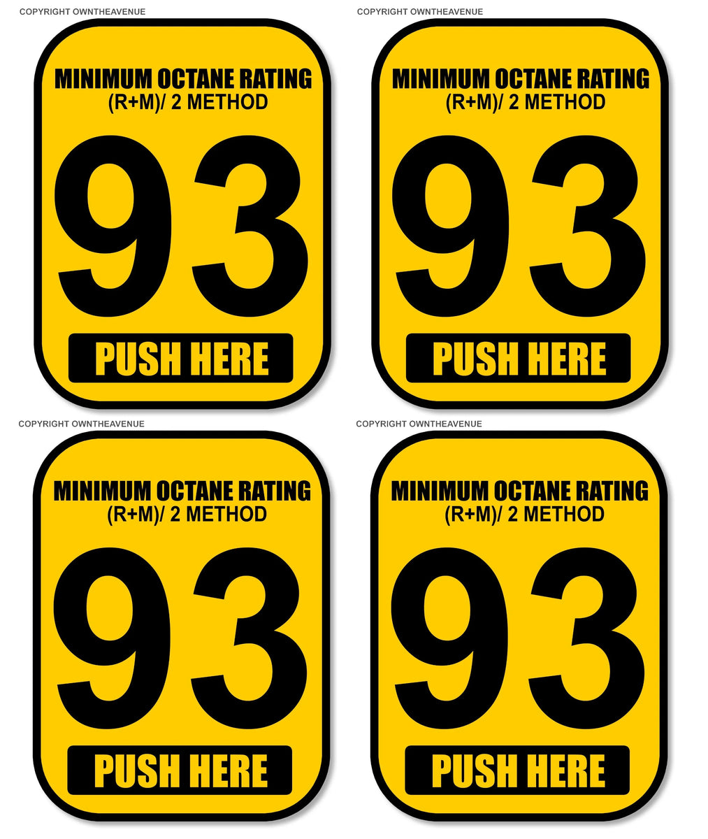 87 OCTANE ONLY Fuel Door Vinyl Sticker Gas Gasoline Pump Regular Premium Ultra E - Foto 7