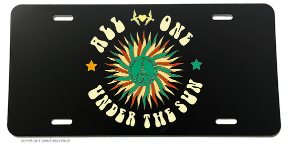 All One Under The Sun Peace Love Groovy License Plate Cover