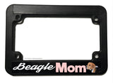 Beagle Mom Cute Dog Puppy Biker Bopper Chopper Motorcycle License Plate Frame