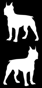 x2 Pack Lot Bulldog Dog Pet Outline Car Truck Window Bumper Sticker Decals 3.5"