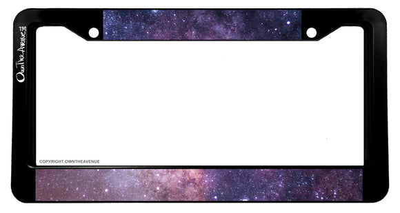 Outer Space Galaxy Stars Universe Model V01 License Plate Frame