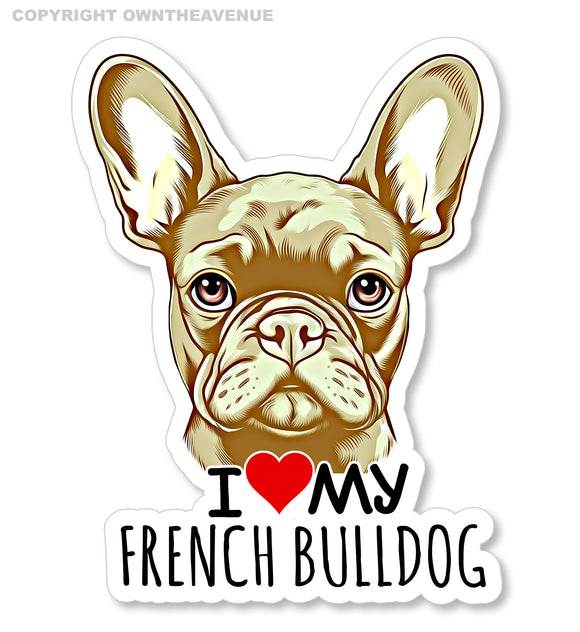 I Love My Frenchie French Bulldog Dog Rescue Pet Car Truck Sticker Decal 4