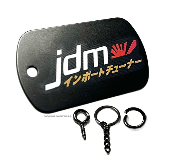 JDM Racing Drifting Kanji Japan Japanese Keychain Necklace Metal Tag