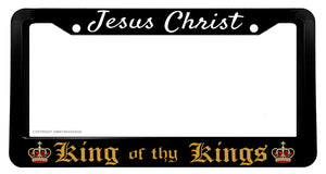 Jesus Christian Religious God Bless Christ King License Plate Frame V01