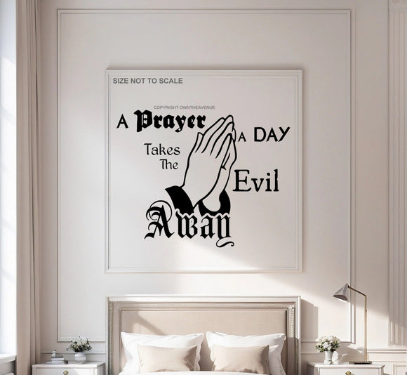 A Prayer A Day Religious Holy God Love Bedroom Home Wall Decor Sticker Decal 11