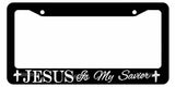 Jesus Is My Savior Christian Cross License Plate Frame