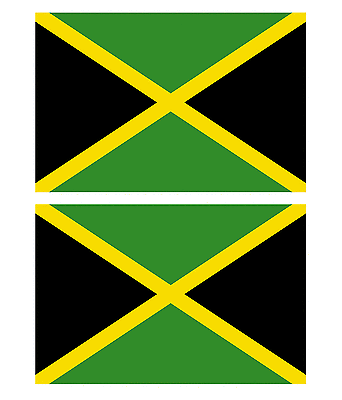 2 Pack Jamaica Jamaican Flag Country Pride Patriotic Decal Sticker 5