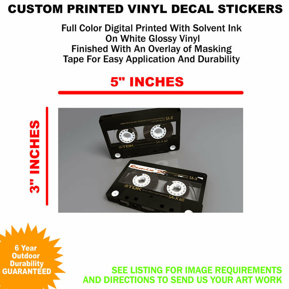 x100 Your Own Custom Printed Vinyl Decal Sticker 100 Quantity 3