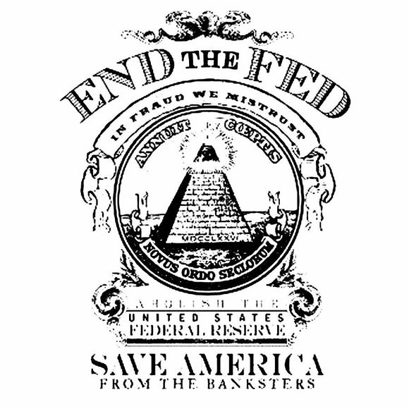 End The Fed NWO Illuminati Eye of Horus Pyramid Dollar Vinyl Sticker Decal 3.5