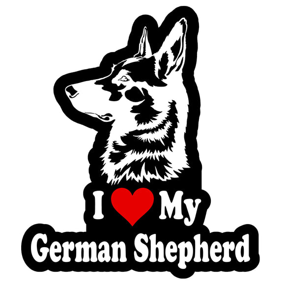 I Love My German Shepherd Decal Sticker Car Window Bumper  5