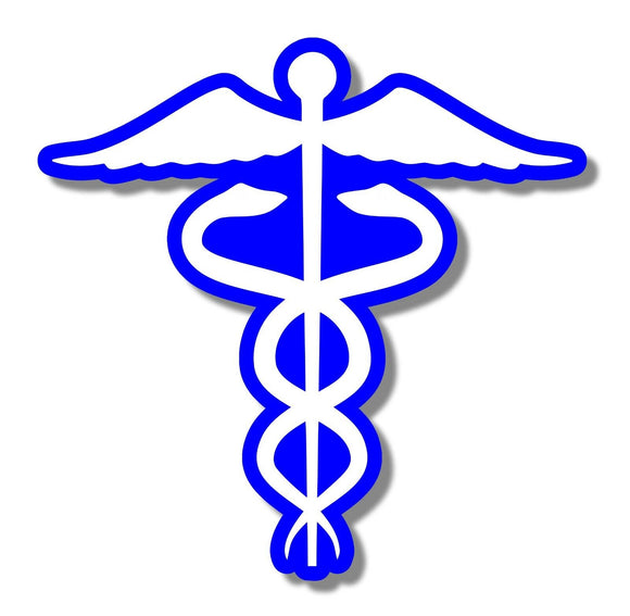 Caduceus Symbol Vinyl Sticker EMT Ambulance Medical Life Paramedic EMS Sticker - 3.5
