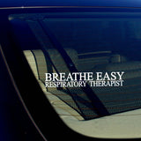 Breathe Easy Respiratory Therapist Vinyl Decal Sticker 7.5 Inches Long - OwnTheAvenue