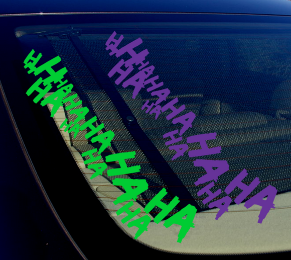 2x Joker Hahaha Serious Super Bad Evil Body Windshield Car Sticker Decal 16