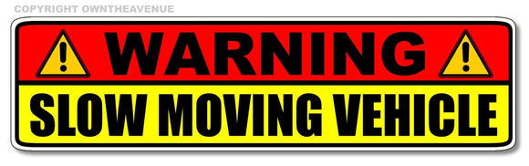 Warning Slow Moving Vehicle Safety Driving Truck Semi Vinyl Sticker Decal 7