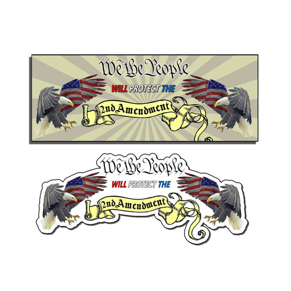 We The People 2nd Amendment Bald Eagles Vinyl Sticker Decal 7