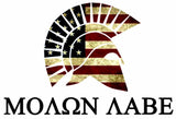 x2 / Two Pack Molon Labe Sticker Decal Come and take them  (Molon 4" Flag) - OwnTheAvenue