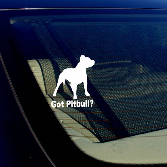 Got Pitbull? Car Window Decal Sticker Bumper I Love My Rescue Dog 4
