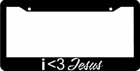 I Love Heart Jesus Christ Christian Religious License Plate Frame - OwnTheAvenue