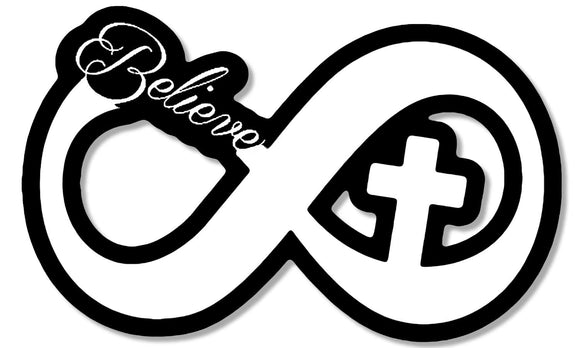 Believe Christian Christ Faith Infinite Auto Decal Sticker 6