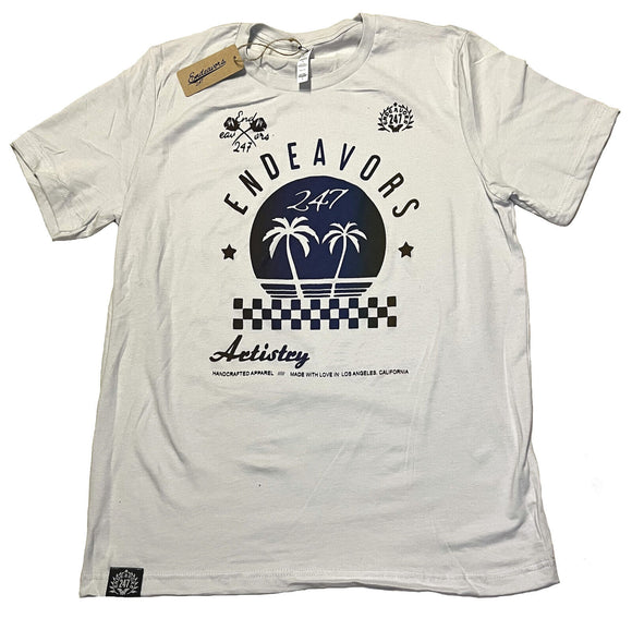 Midnight At The Beach Palm Trees Adult T Shirt - S-3XL - OwnTheAvenue