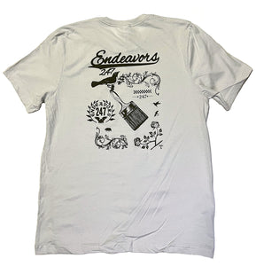 Artistry Super Soft Apparel Paint Brush Floral Bird Art Adult T Shirt - OwnTheAvenue