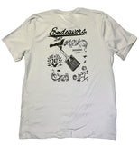 Artistry Super Soft Apparel Paint Brush Floral Bird Art Adult T Shirt - OwnTheAvenue