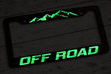 Mountains Off Road Truck Lifted Model V01 Glow In The Dark License Plate Frame
