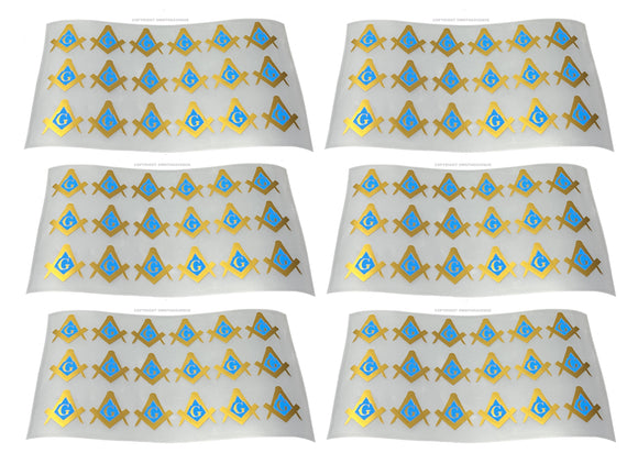 108Pcs Pack Masonic Compass Sticker Decal - 1