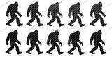 x10 Sasquatch Big Foot Carbon Fiber Sticker Decals 2" Each Mini Pack