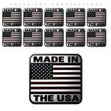 10Pcs Lot Pack Subdued - Made In the USA American Flag Stickers Metallic Model - 2" Inches Each - OwnTheAvenue