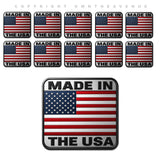 10Pcs Lot Pack Made In the USA American Flag Stickers Metallic Model - 2" Inches Each - OwnTheAvenue