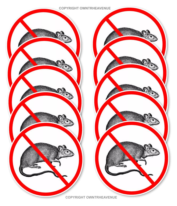 10 Pack No Rats Construction Hardhat Toolbox Funny Vinyl Sticker Decal 2