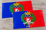 x2 Paris France Flags Vinyl Sticker Decals 4" Each