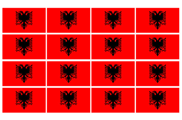 12Pcs Albania Albanian World Country Flags Vinyl Sticker Decals - 2