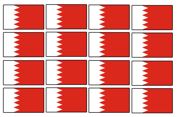 12Pcs Bahrain World Country Flags Vinyl Sticker Decals - 2