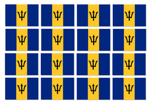 Barbados Country Caribbean Flag Car Truck Bumper Sticker Decals 4" Map Outline - OwnTheAvenue
