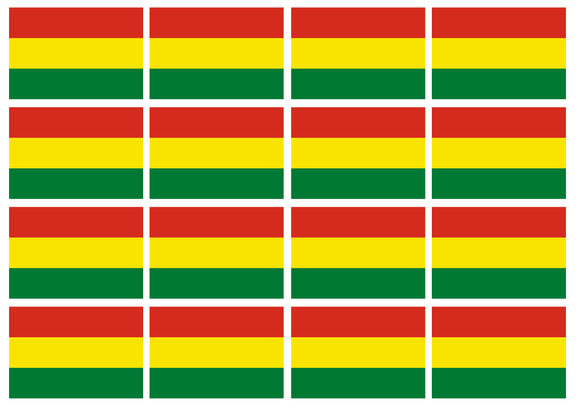 12Pcs Bolivia World Country Flags Vinyl Sticker Decals - 2