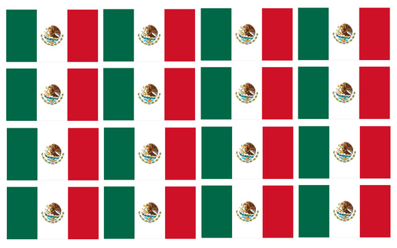 12Pcs Mexico Mexican Flags Vinyl Sticker Decals - 2