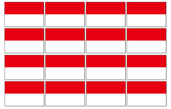 12Pcs Indonesia Indonesian World Country Flags Vinyl Sticker Decals - 2