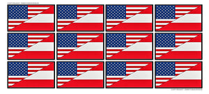 x12 USA American Austria World Flag Country Vinyl Sticker Decals 2" Inches Each