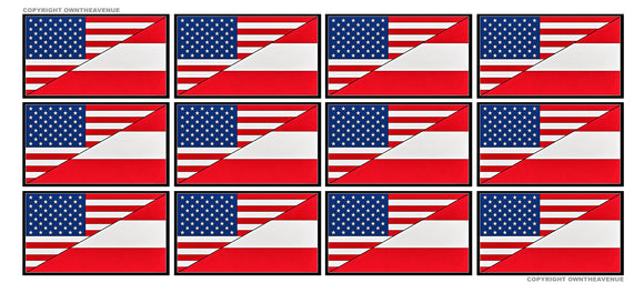 x12 USA American Austria World Flag Country Vinyl Sticker Decals 2