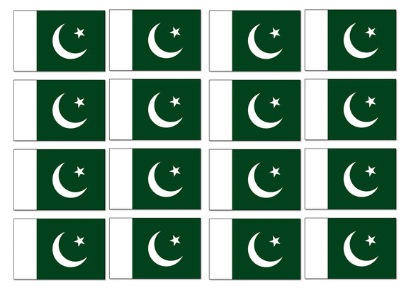 12Pcs Pakistan Pakistani World Country Flags Vinyl Sticker Decals - 2