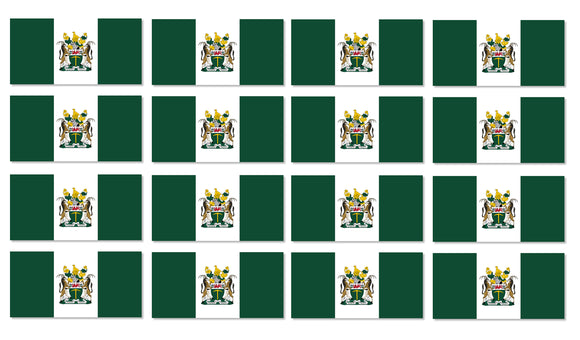 12Pcs Rhodesia World Country Flags Vinyl Sticker Decals - 2