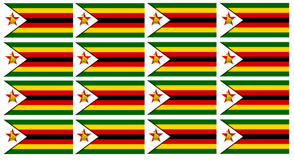 12Pcs Zimbabwe World Country Flags Vinyl Sticker Decals - 2