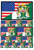 13Pcs Lot Pack Rhodesia Rhodesian USA American Flag Vinyl Sticker Decals - OwnTheAvenue