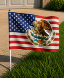 2 Pack Mexico Mexican USA American Flag / Flags - 5.5" x 8.1" Each