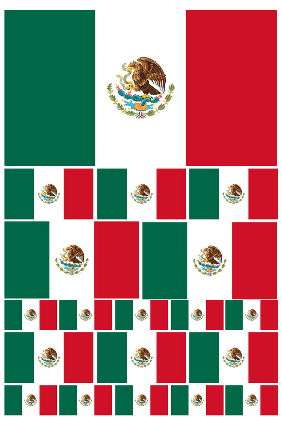 19Pcs Pack Lot Mexico Mexican World Country Flags Assorted Sticker Decals - OwnTheAvenue