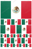 19Pcs Pack Lot Mexico Mexican Flags Assorted Carbon Racing Sticker Decals - OwnTheAvenue